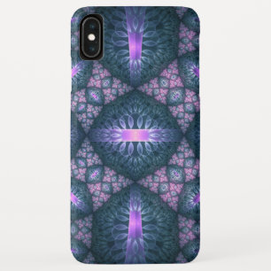 3D-Fraktal-Kunstmuster Türkis Lila Rosa Case-Mate iPhone Hülle