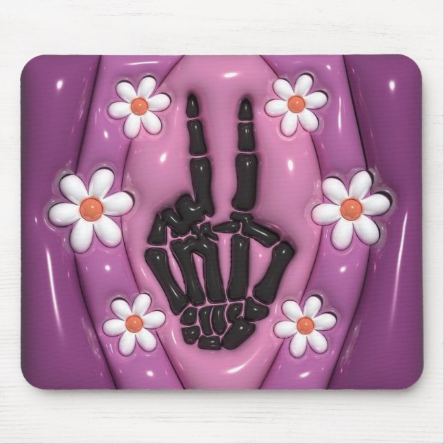 3D Frieden und Liebe Mousepad (Vorne)