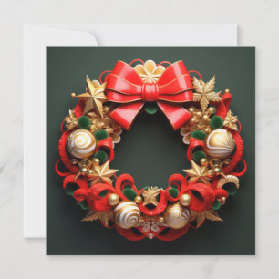 3D Frohe Weihnachtskartine Feiertagskarte