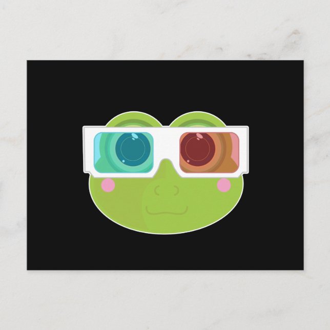 3D-Frosch (2) Postkarte (Vorderseite)