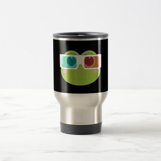3D-Frosch (2) Reisebecher (Mittel)