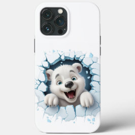 3d Funny Bear Break Ice Case-Mate iPhone Hülle