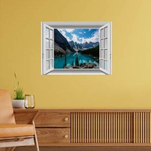 3D-Gebirge und Fake-Landschaftsbild Poster