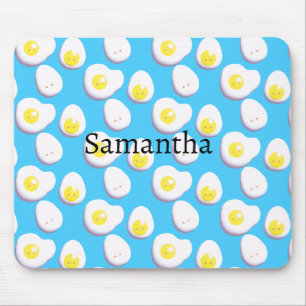 3D gekochte und gefrorene Eier Mousepad