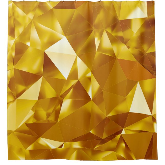 3D Geometrie: Metallisches Hintergrunddesign Duschvorhang (Vorderseite)