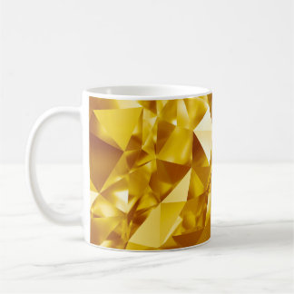3D Geometrie: Metallisches Hintergrunddesign Kaffeetasse