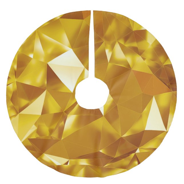 3D Geometrie: Metallisches Hintergrunddesign Polyester Weihnachtsbaumdecke (Vorderseite)