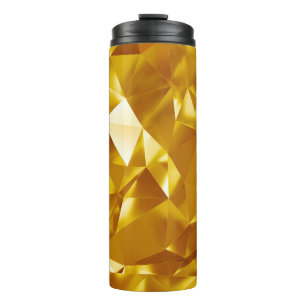 3D Geometrie: Metallisches Hintergrunddesign Thermosbecher