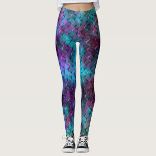 3D geometrische Formen, rosa bis bläulich lila gef Leggings