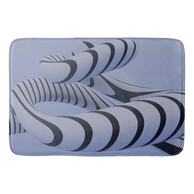 3D Geometrische Kunstmatte - Modern & Augen-Catchi Badematte (Vorderseite)