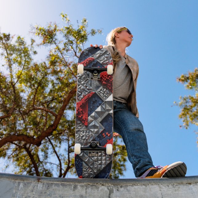 3D geometrisches abstraktes Skateboard (Außenbereich 1)