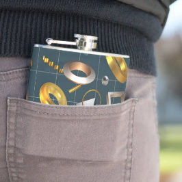 3D Geometrisches Muster Flachmann