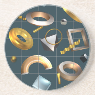 3D geometrisches Muster Getränkeuntersetzer