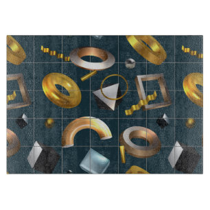 3D Geometrisches Muster Schneidebrett