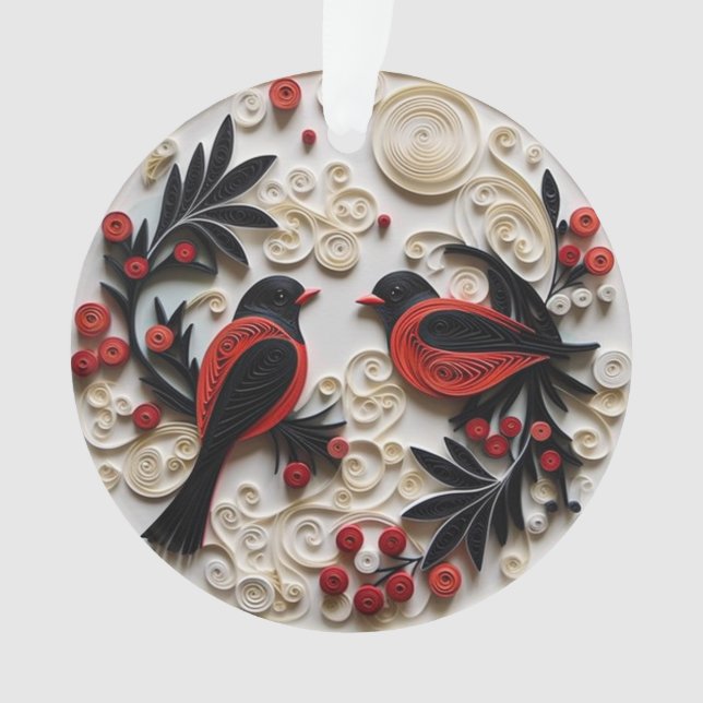 3d Geschenkte Art Birds Ornament (Vorderseite)
