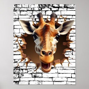 3D Giraffe Wallfahrtskirche Madonna del Sasso Poster