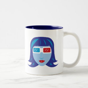 3D Girl Zweifarbige Tasse