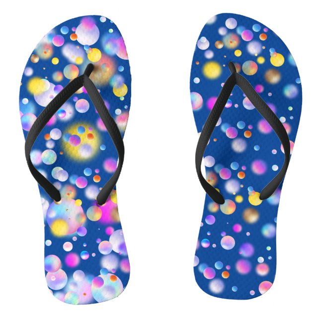 3D-Gleitschalenmuster Blue BG Flip Flops (Fußbett)