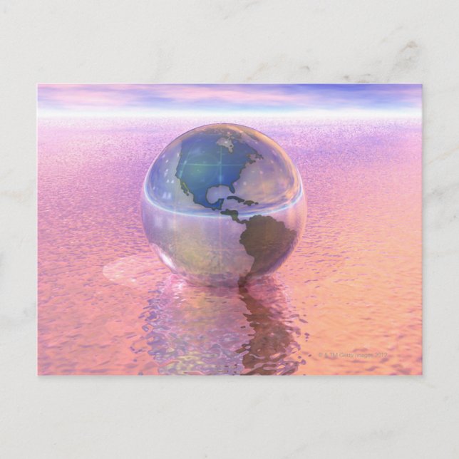 3D-Globe 12 Postkarte (Vorderseite)