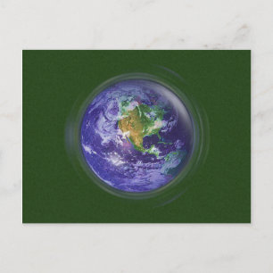 3D Globe Earth Day Postkarte