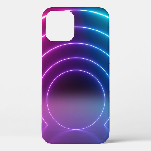 3d, glühende Linien, Tunnel, Neonlichter, virtuell Case-Mate iPhone Hülle (Rückseite)
