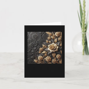 3d Gold Black Rose #8 Aufkleber Karte