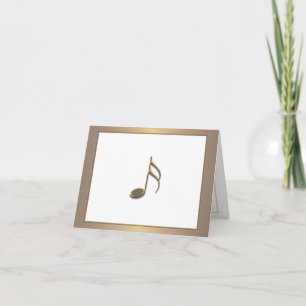 3D Gold Musiknote Card Personalisierung auf der Rü Karte