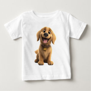 3D Golden Retriever – Süßer freundlicher Hund für Baby T-shirt
