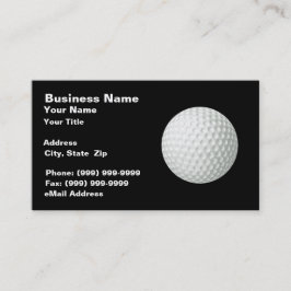 3D Golf Ball (auf Black BG) Visitenkarte