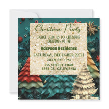 3d Green Christmas Tree| Goldenes Weihnachtsfest -