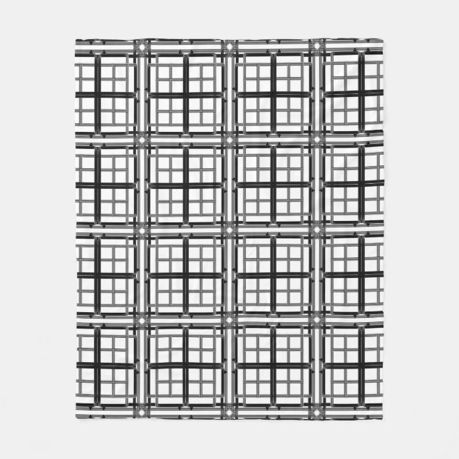 3D grey geometric abstract pattern background.3d b Fleecedecke (Vorderseite)