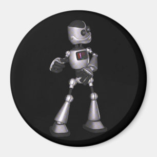 ♪♫ 3D Halftone Sci-Fi Robot Typ Dancing Magnet