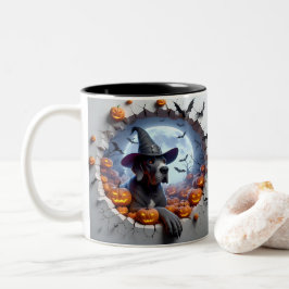 3D Halloween Dog Breeds Halloween Mugs, Tea/Coffee Zweifarbige Tasse