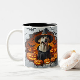 3D Halloween Dog Breeds Halloween Mugs, Tea/Coffee Zweifarbige Tasse