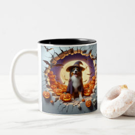 3D Halloween Dog Breeds Halloween Mugs, Tea/Coffee Zweifarbige Tasse
