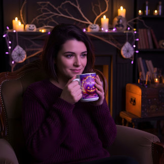 3D Halloween Pumpkin Design Kaffeetasse
