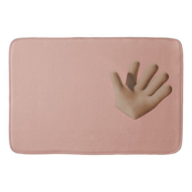 3D-Handbadematte - Einzigartiges und auffälliges D Badematte (Vorderseite)