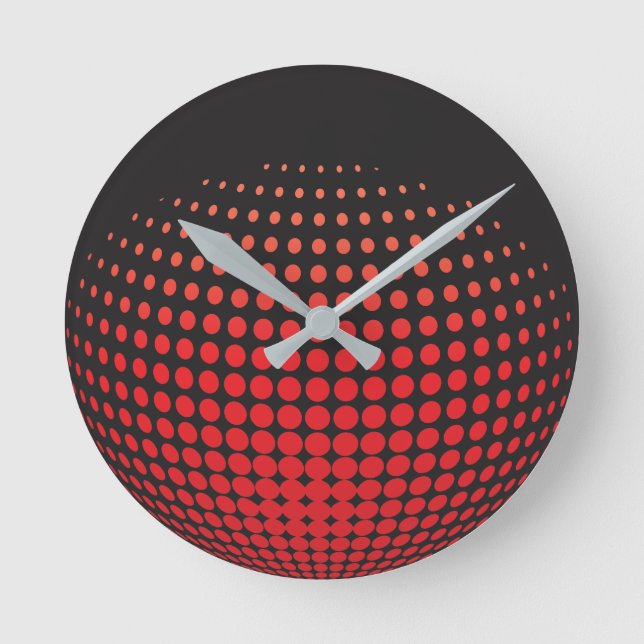 3D-Herde mit Punkten Runde Wanduhr (Vorderseite)