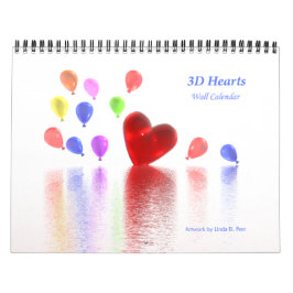 3D-Herz-Mauer-Kalender Kalender