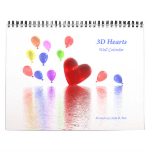 3D-Herz-Mauer-Kalender Kalender