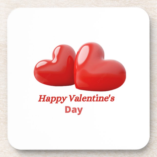 3D-Herzdesign Getränkeuntersetzer (Vorderseite)