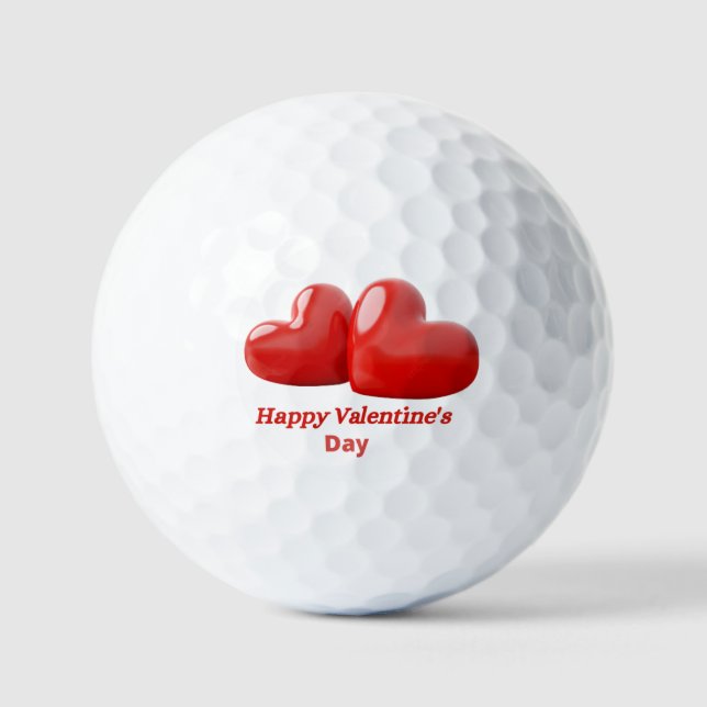 3D-Herzdesign Golfball (Vorderseite)
