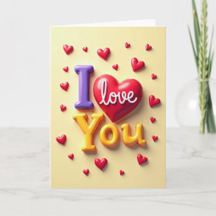 3D-Herzen-Karte "Ich liebe Dich" Karte