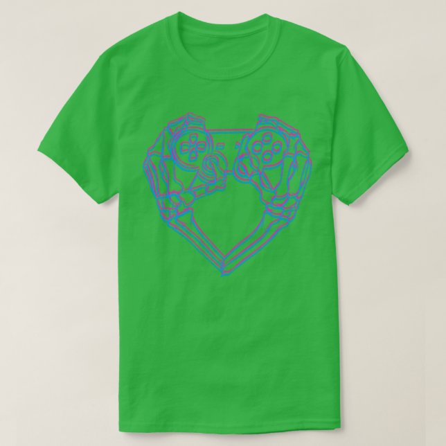 3D I-Herzvideospiele T-Shirt (Design vorne)