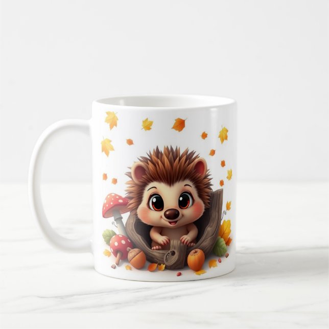 3D-Igel in einer Wand-Tasse Kaffeetasse (Links)