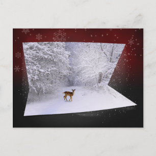 3D-Illusion "Snowy Dreams" Postkarte