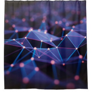 3D illustration. Abstract background, connection a Duschvorhang