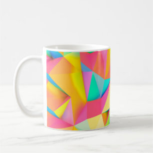 3D-Illustration - Farbige Low-Poly-Textur3d,abst Kaffeetasse