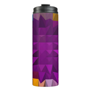 3D-Illustration oder 3D-Rendering Mosaikfarbenmust Thermosbecher