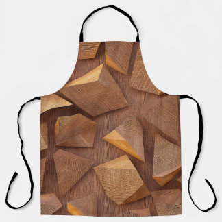 3d illustration. Wooden triangles on a background  Schürze